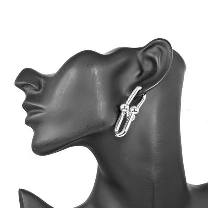 Tiffany & Co Extra Large Link 925 Sterling Silver Earrings — view 2