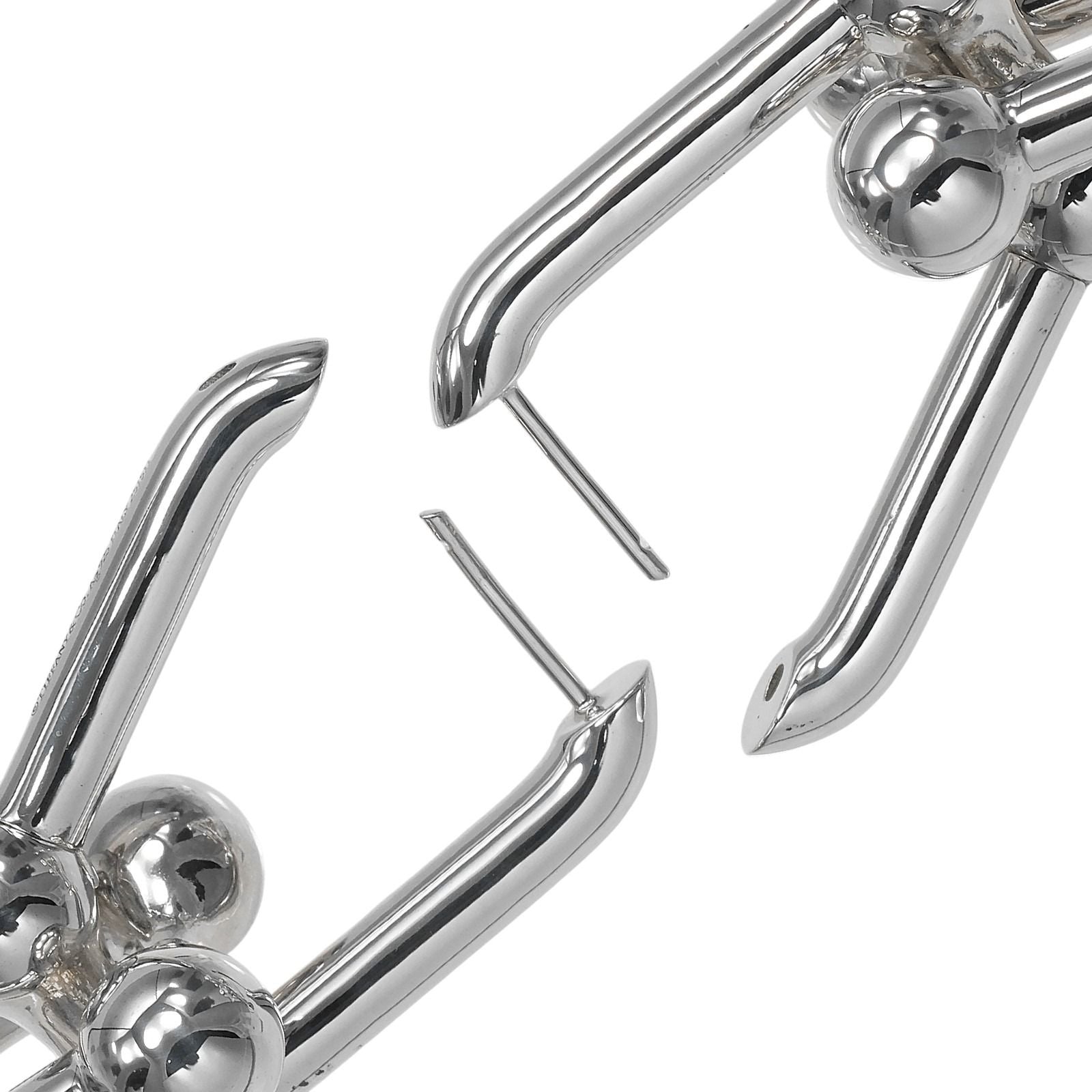 Tiffany & Co Extra Large Link 925 Sterling Silver Earrings — view 6
