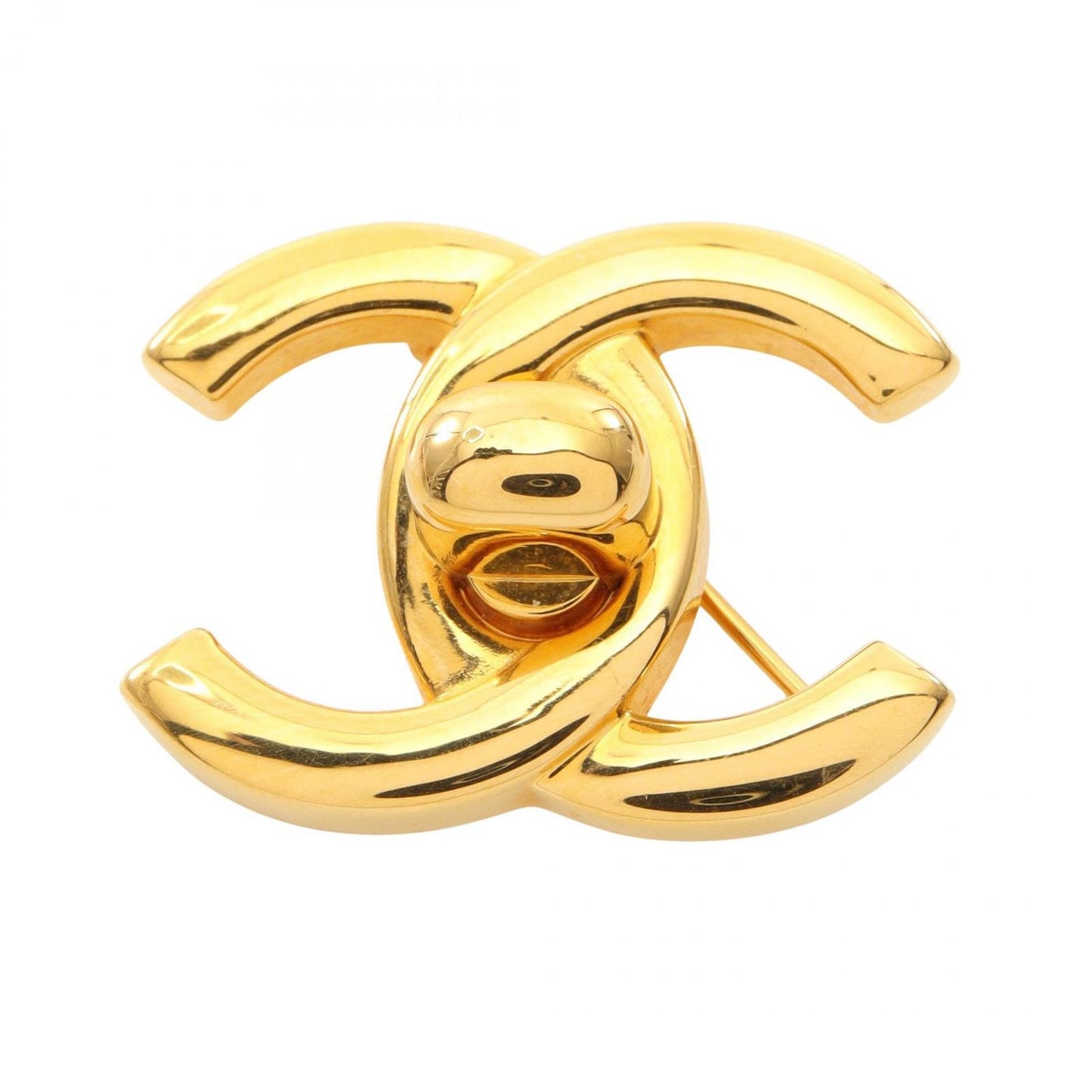 Chanel Brooch CC Logo Turnlock