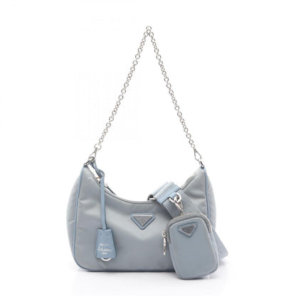 Prada Shoulder Bag Re Edition 2-Way Light Blue Nylon Re