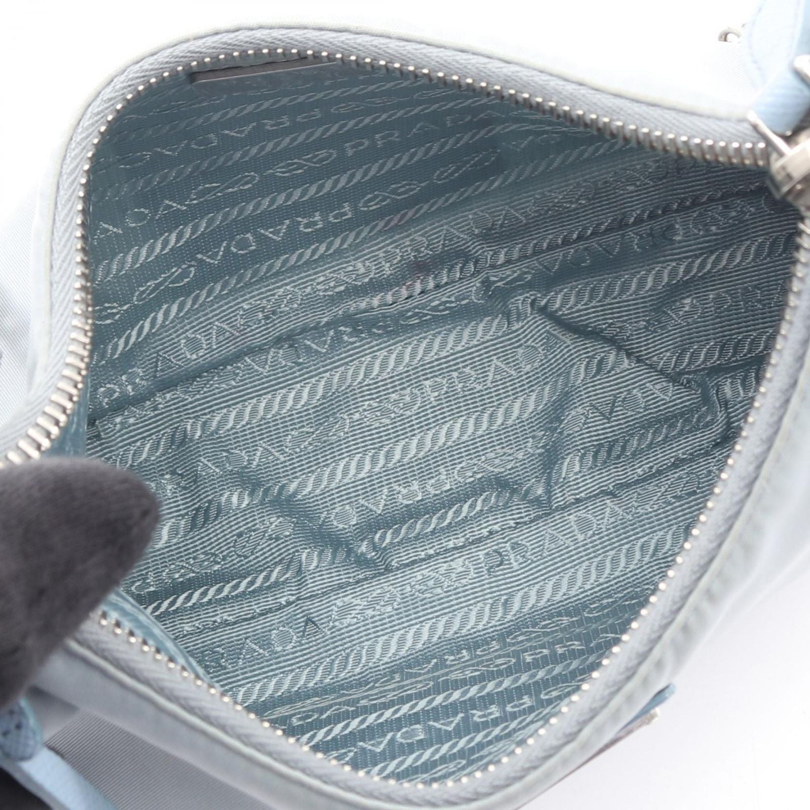 Prada Shoulder Bag Re Edition 2-Way Light Blue Nylon Re — view 3