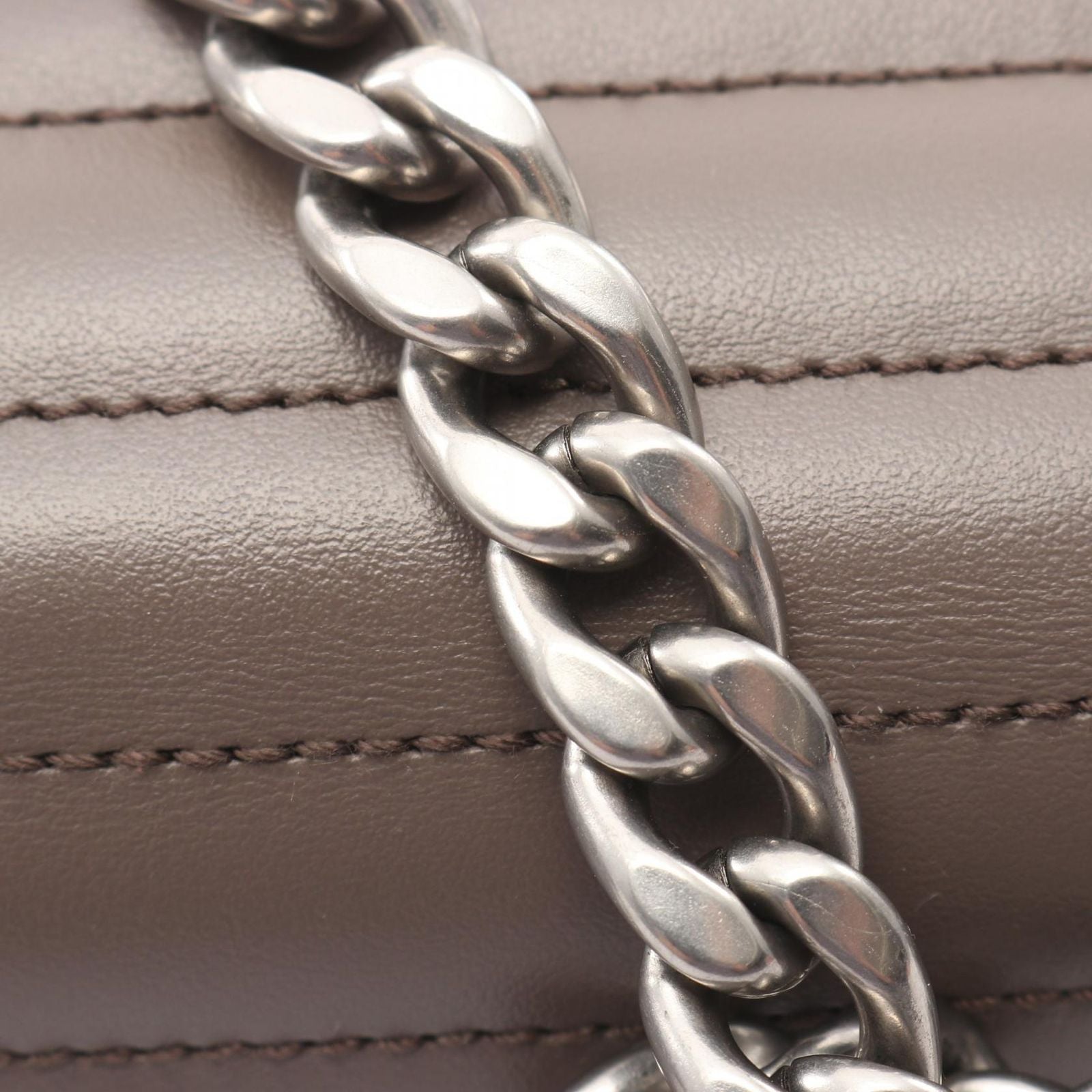 Prada Shoulder Bag Soft Calf Impun Diagram Leather Chain — view 6