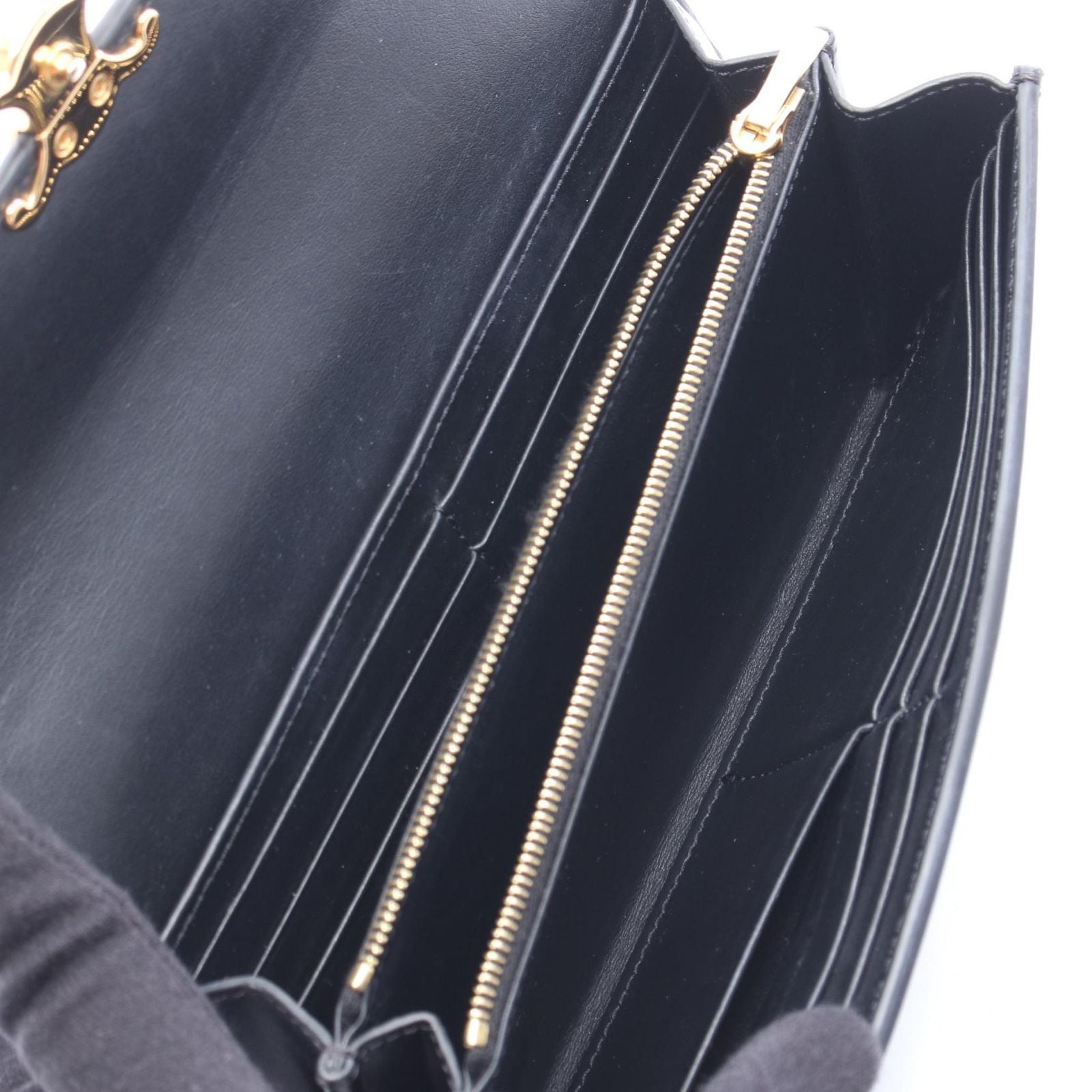 Celine Bifold Wallet Large Triomphe Black Leather — view 3