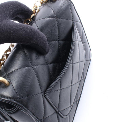 Chanel Shoulder Bag Quilted Black Leather Small Flap Chain — view 6