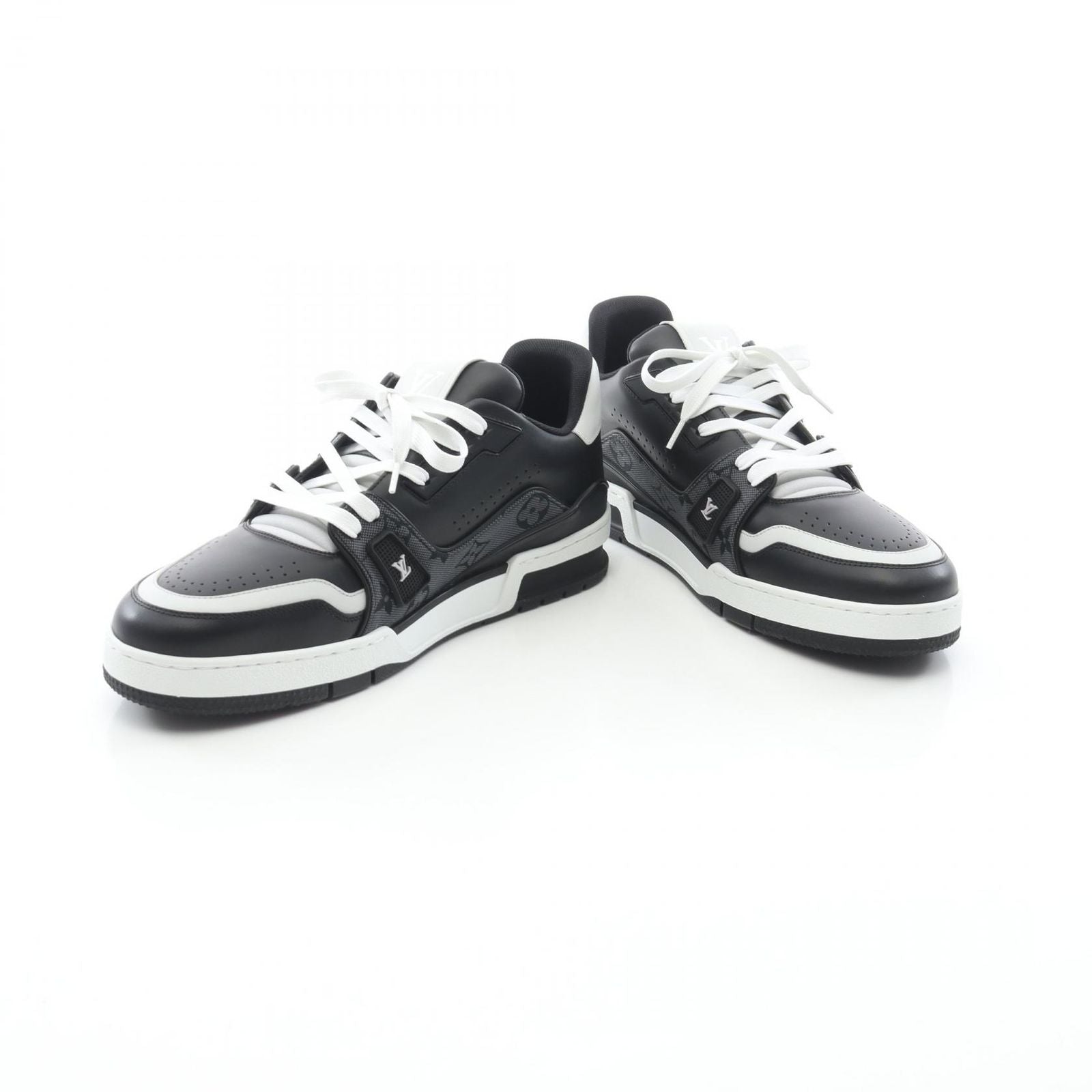 Louis Vuitton Sneakers LV Trainer Line Monogram Jacquard Noir Leather — view 3