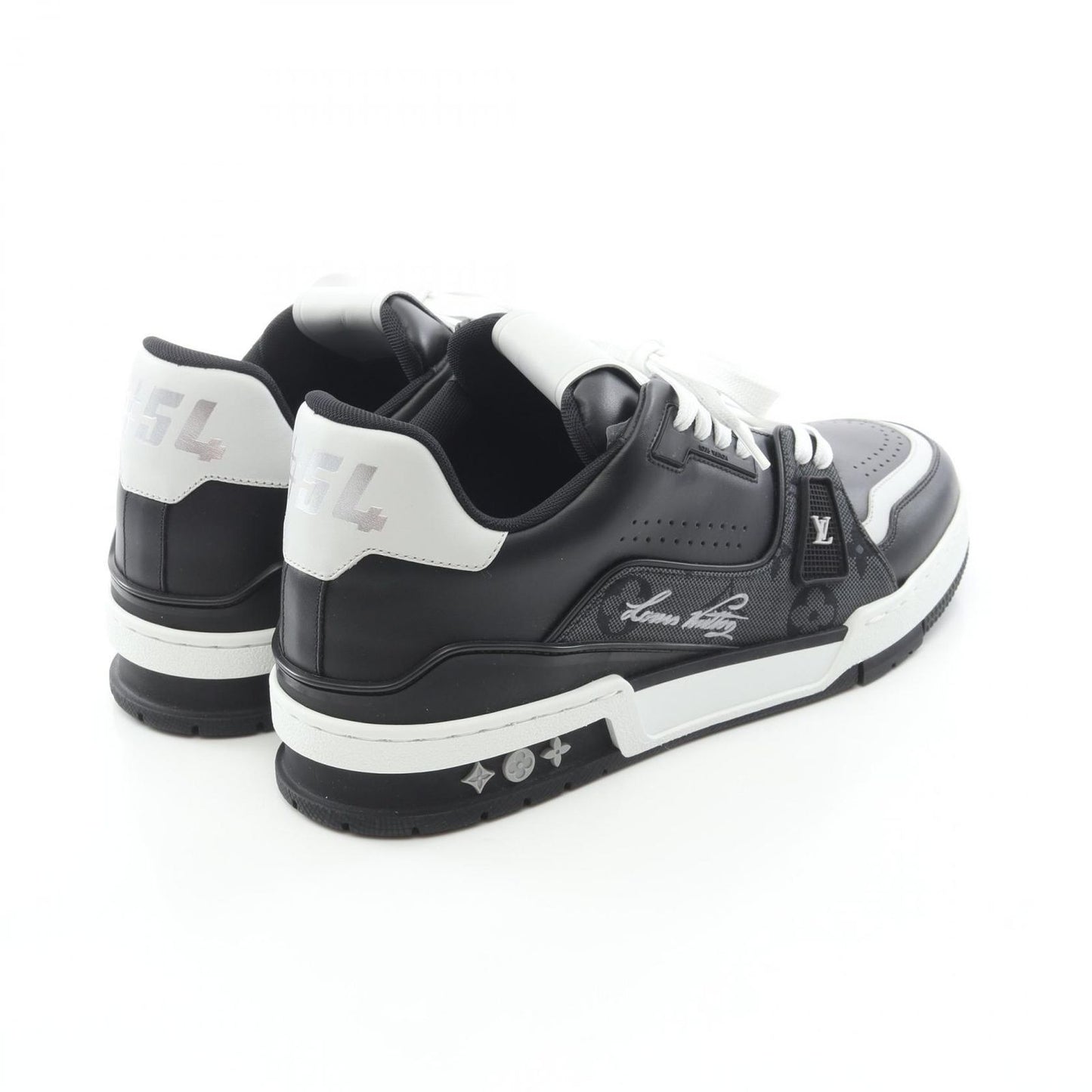 Louis Vuitton Sneakers LV Trainer Line Monogram Jacquard Noir Leather — view 2