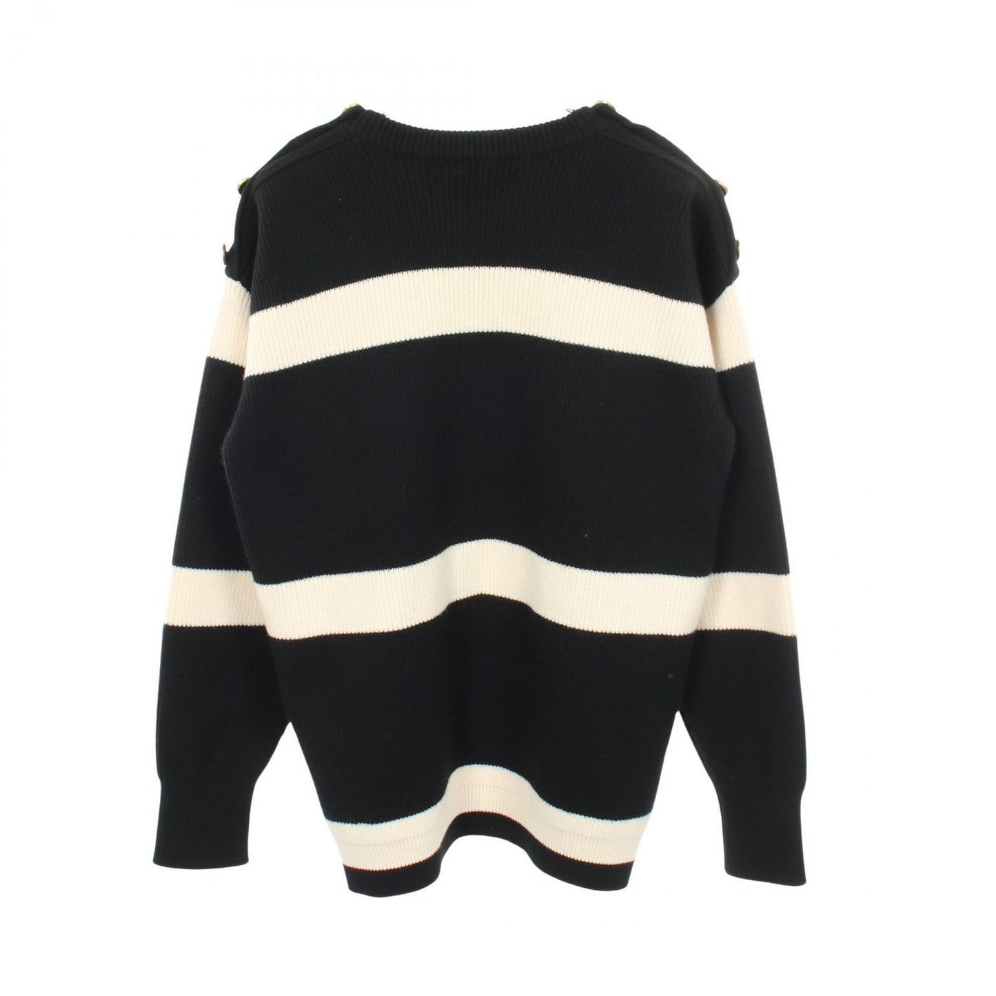 Louis Vuitton Knit Border Gb9 Black Wool Sweater — view 2