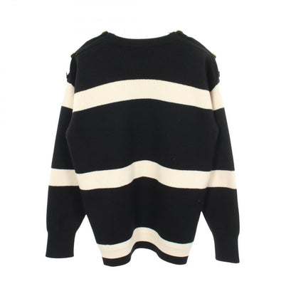 Louis Vuitton Knit Border Gb9 Black Wool Sweater — view 2