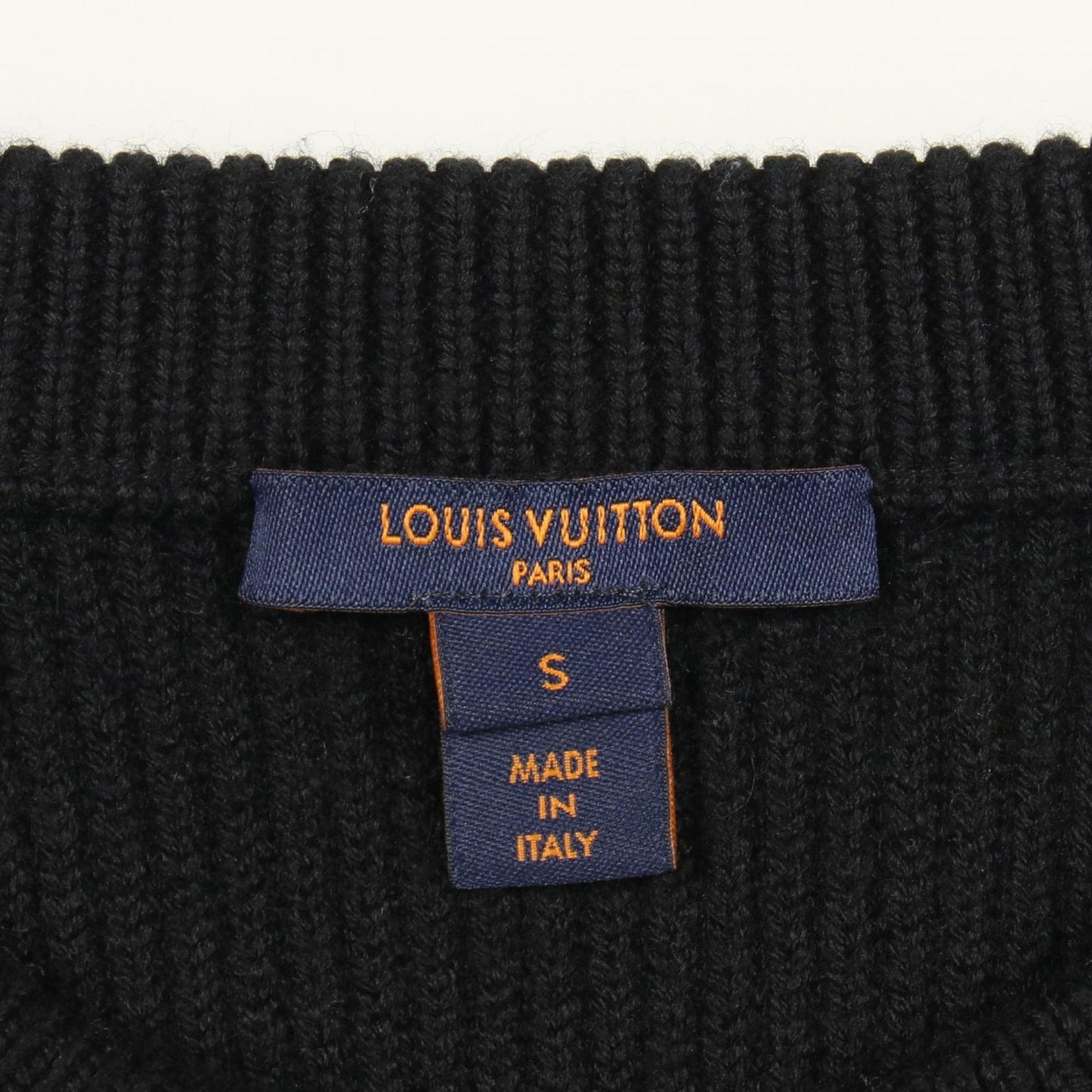 Louis Vuitton Knit Border Gb9 Black Wool Sweater — view 3