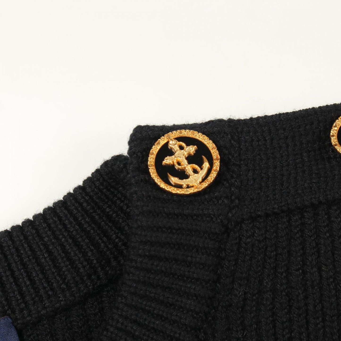 Louis Vuitton Knit Border Gb9 Black Wool Sweater — view 6