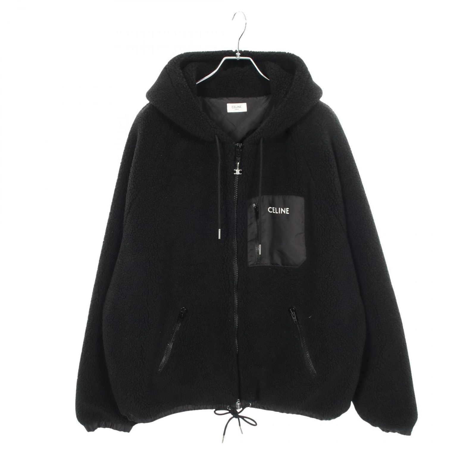 Celine Hooded Boa Black Others Boa Jacket