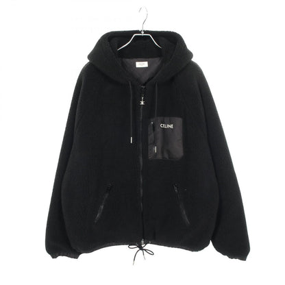 Celine Hooded Boa Black Others Boa Jacket