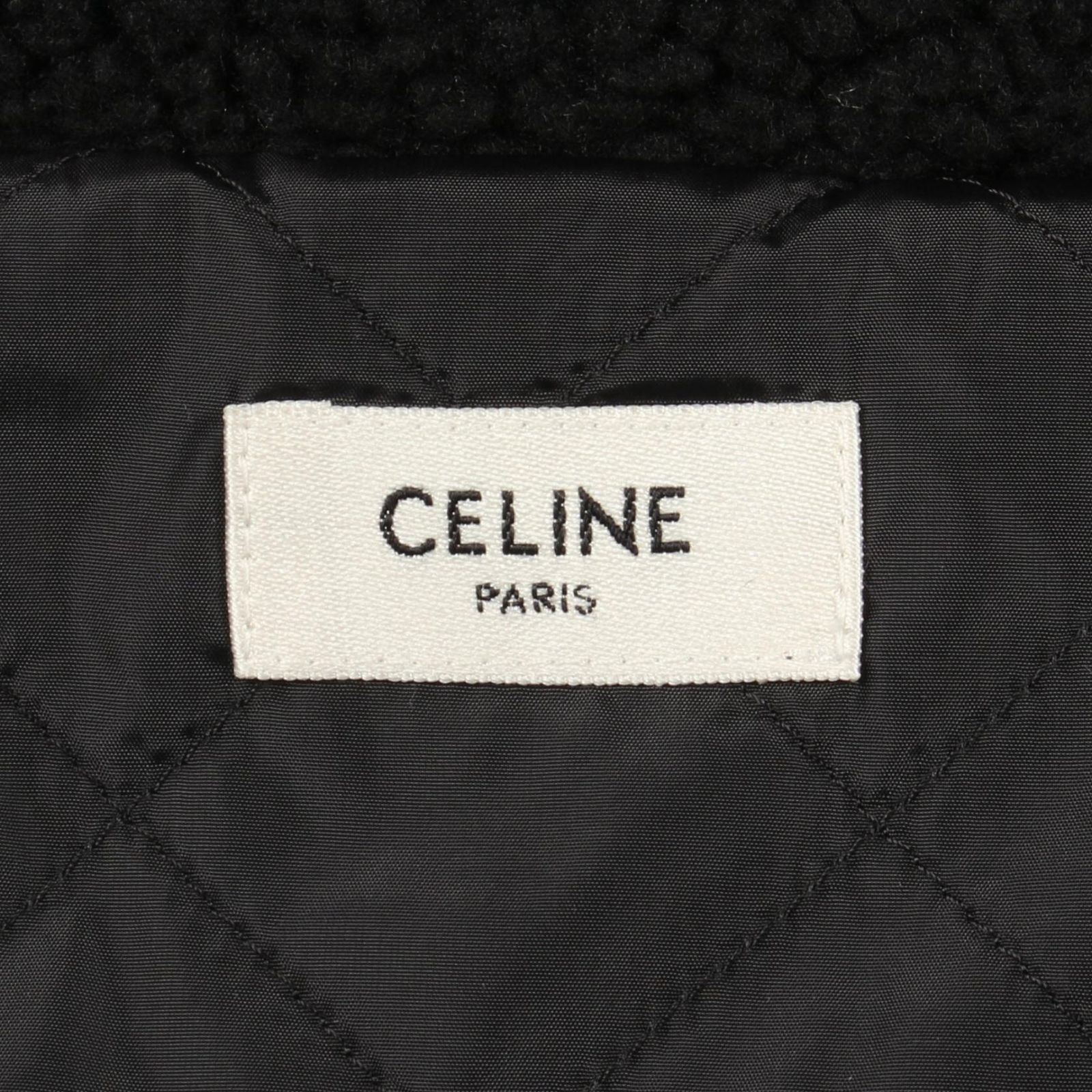 Celine Hooded Boa Black Others Boa Jacket — view 3