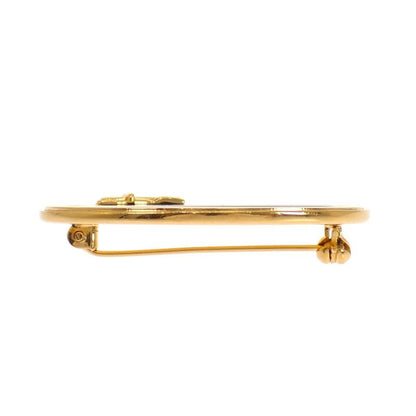 Hermes Enamel Brooch Cloisonne Gold Golden Carriage — view 6