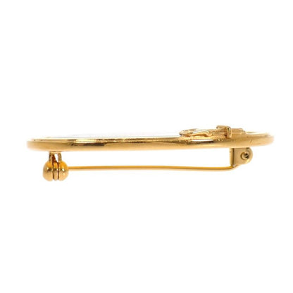 Hermes Enamel Brooch Cloisonne Gold Golden Carriage — view 7