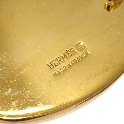 Hermes Enamel Brooch Cloisonne Gold Golden Carriage — view 9