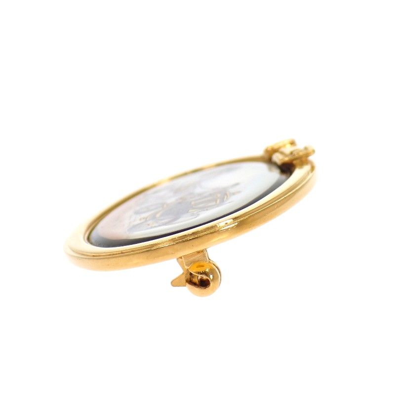 Hermes Enamel Brooch Cloisonne Gold Golden Carriage — view 5