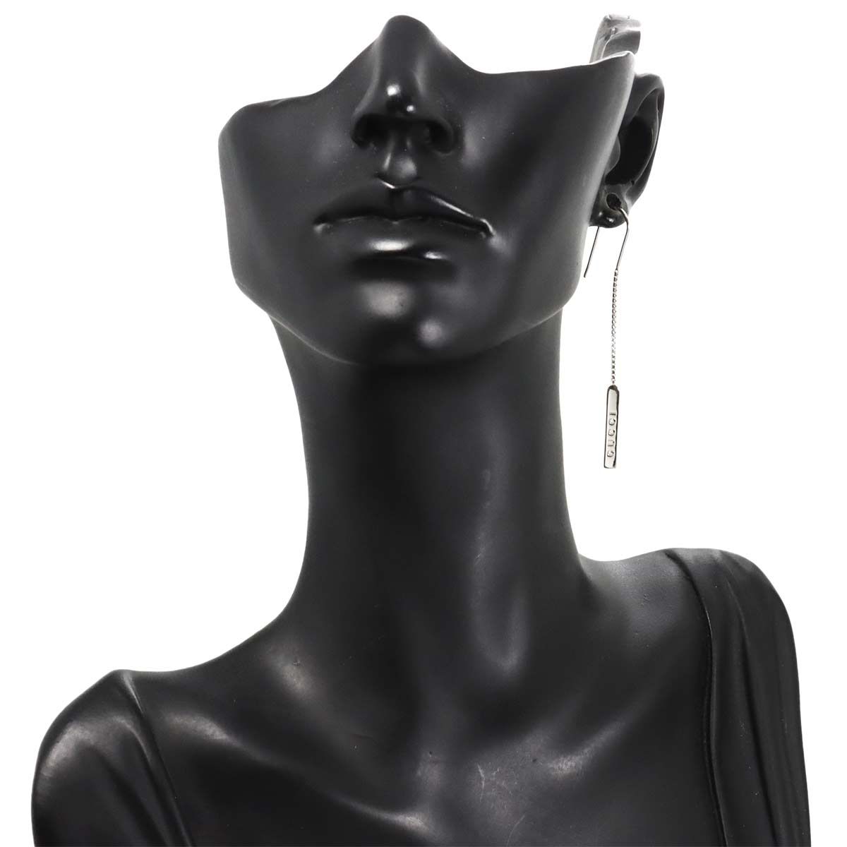 Gucci Lariat Earrings 18k WG White Gold 750 Only Pierced — view 6