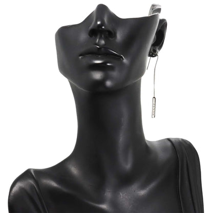 Gucci Lariat Earrings 18k WG White Gold 750 Only Pierced — view 6