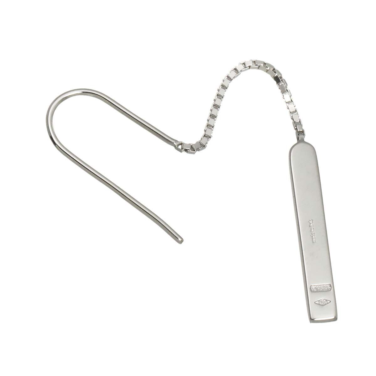 Gucci Lariat Earrings 18k WG White Gold 750 Only Pierced — view 4