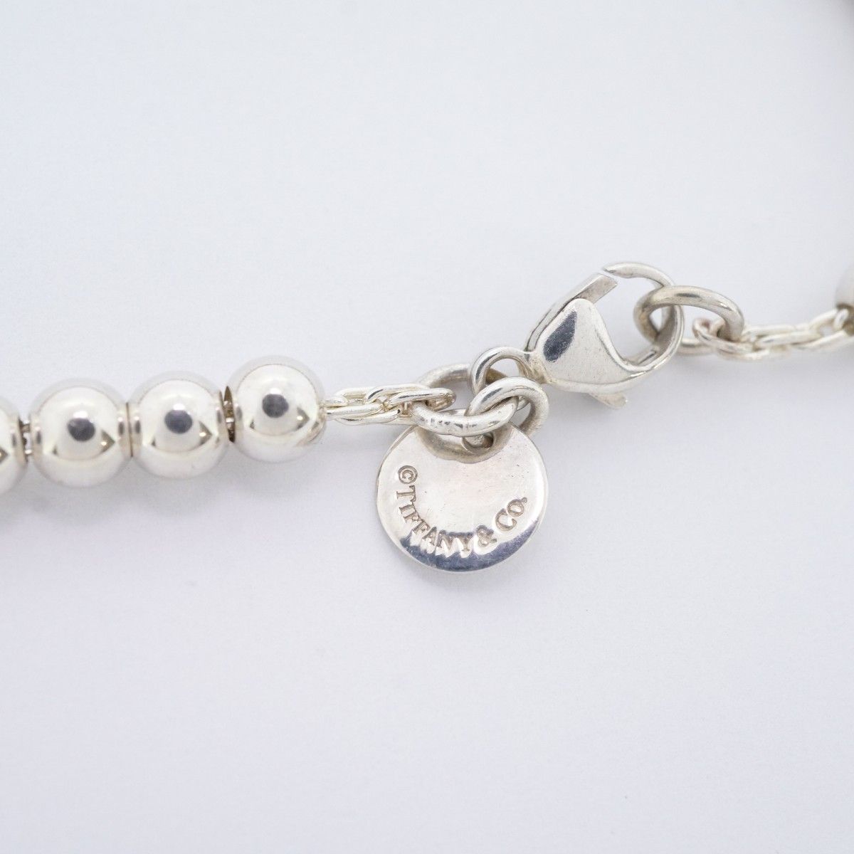 Tiffany & Co Bracelet Return to Heart Ball Chain 925 Sterling Silver Blue — view 5