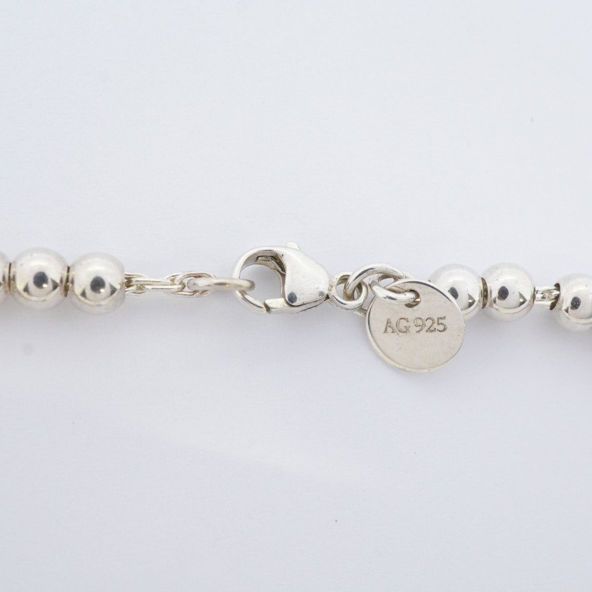Tiffany & Co Bracelet Return to Heart Ball Chain 925 Sterling Silver Blue — view 4
