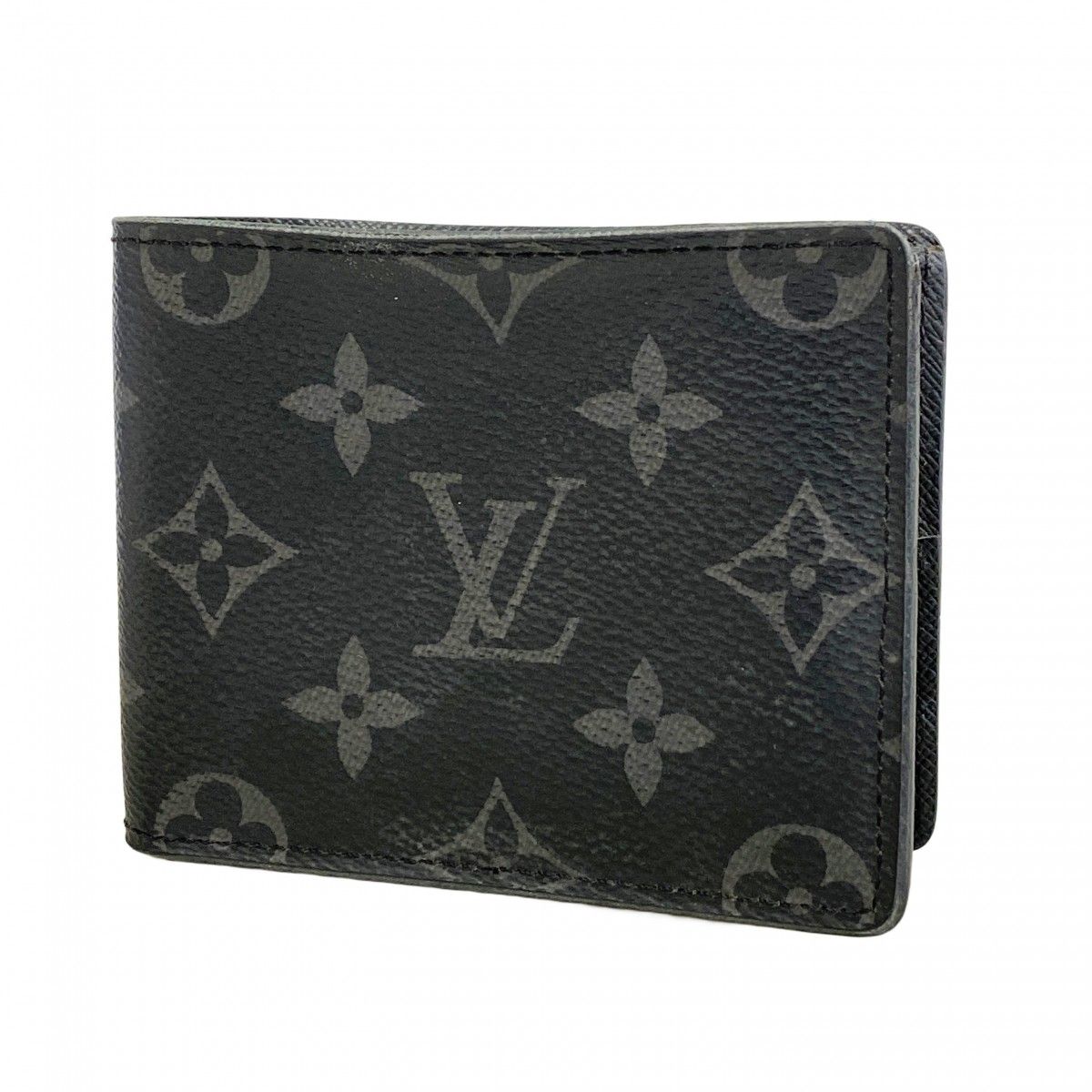 Louis Vuitton Bill Purse Monogram Eclipse Portefeuille Calf Black Wallet