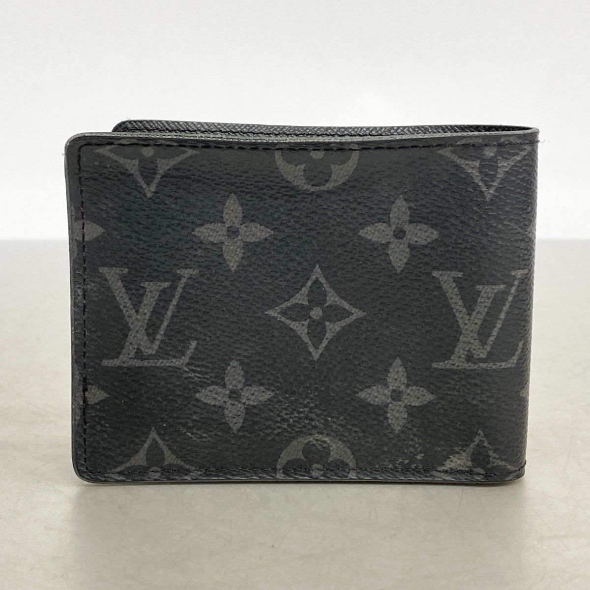 Louis Vuitton Bill Purse Monogram Eclipse Portefeuille Calf Black Wallet — view 8