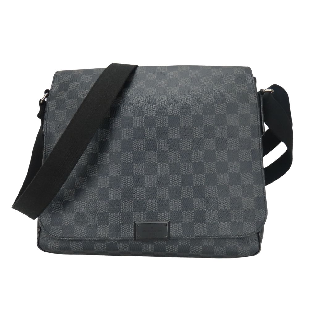 Louis Vuitton Shoulder Bag District MM Damier Graphite Black Gray Crossbody