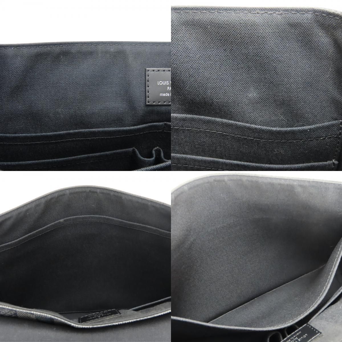 Louis Vuitton Shoulder Bag District MM Damier Graphite Black Gray Crossbody — view 5