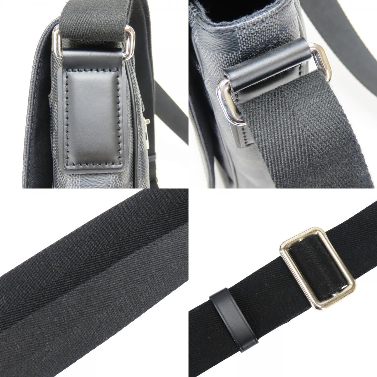 Louis Vuitton Shoulder Bag District MM Damier Graphite Black Gray Crossbody — view 8