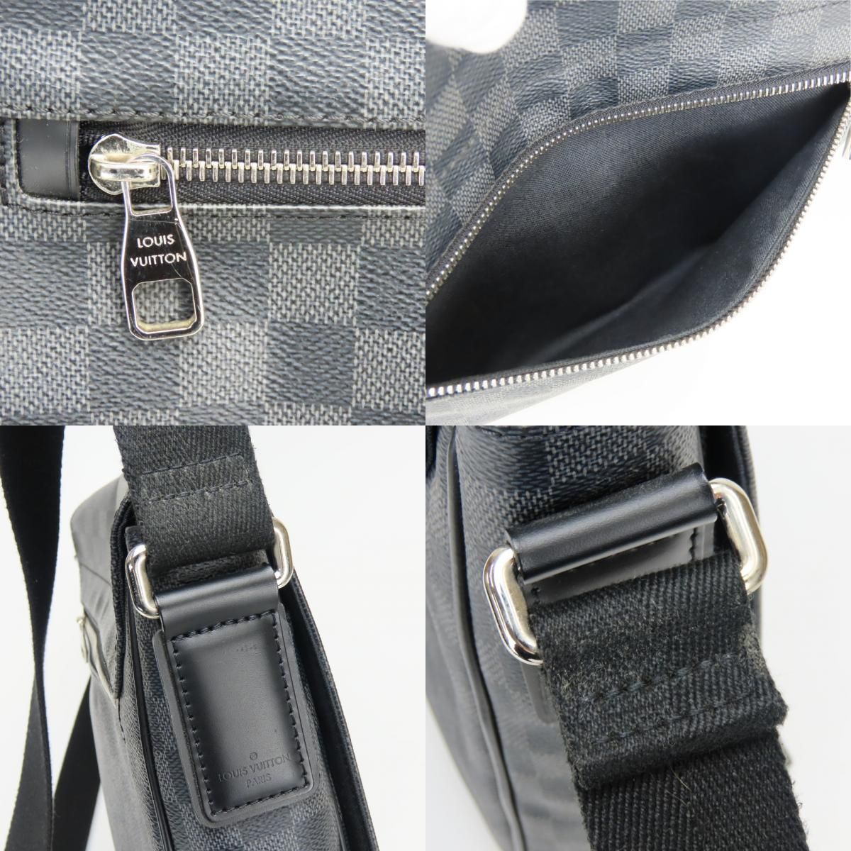 Louis Vuitton Shoulder Bag District MM Damier Graphite Black Gray Crossbody — view 7
