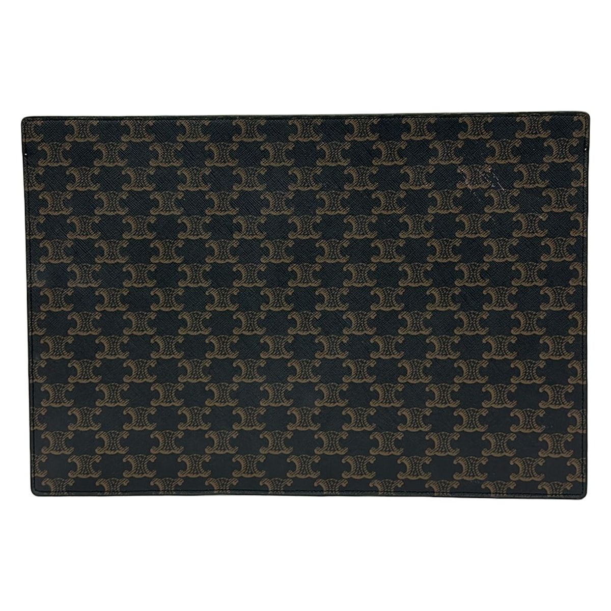 Celine Bag Triomphe Canvas Black Beige Brown PC Case Laptop Leather — view 3