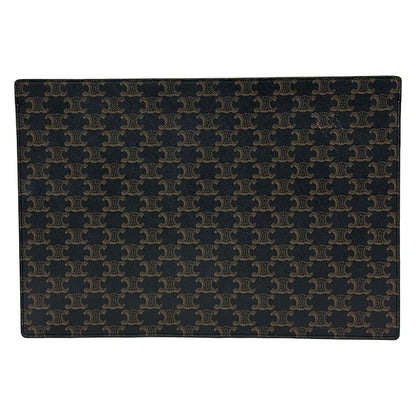 Celine Bag Triomphe Canvas Black Beige Brown PC Case Laptop Leather — view 3