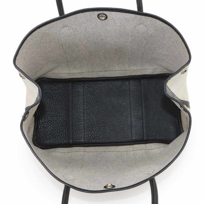 Hermes Garden Party 36 PM Tote Toile Ash Leather Black Gray PM — view 6
