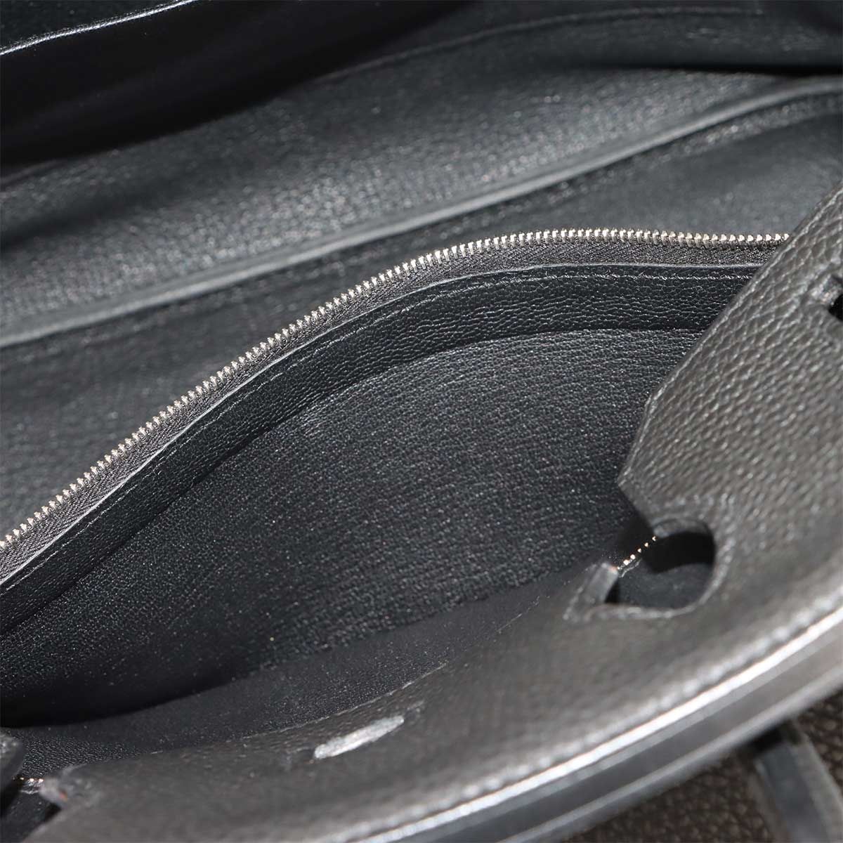 Hermes Birkin 35 Togo Black Hand Bag Silver — view 8