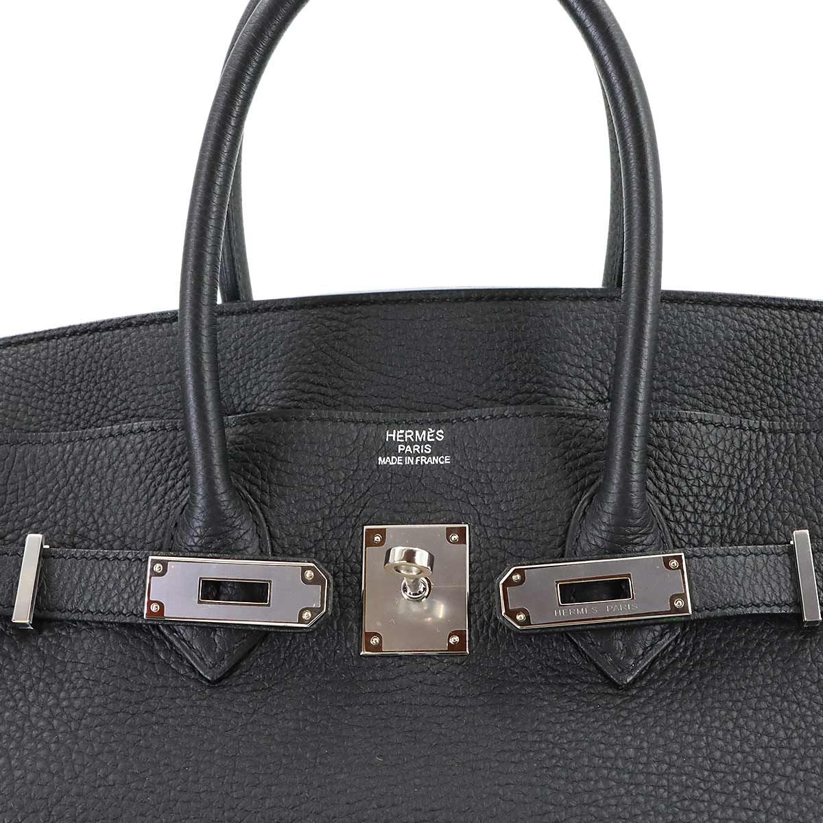 Hermes Birkin 35 Togo Black Hand Bag Silver — view 7