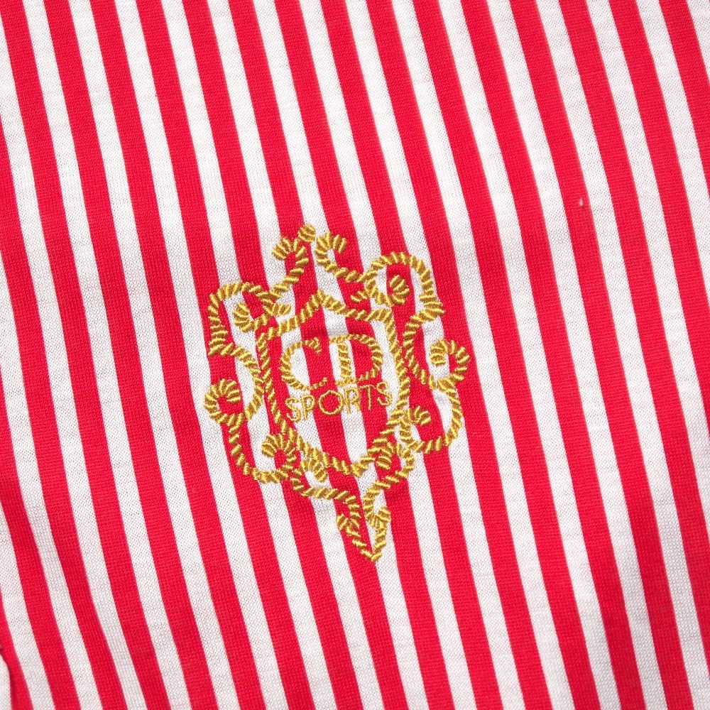 Dior Polo Shirt M Border CD Logo Embroidery Long Sleeve — view 5