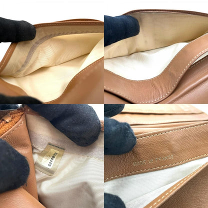 Chanel Timeless CC Patent Leather Bifold Wallet Brown Gold CC Logo Enamel M5 — view 9