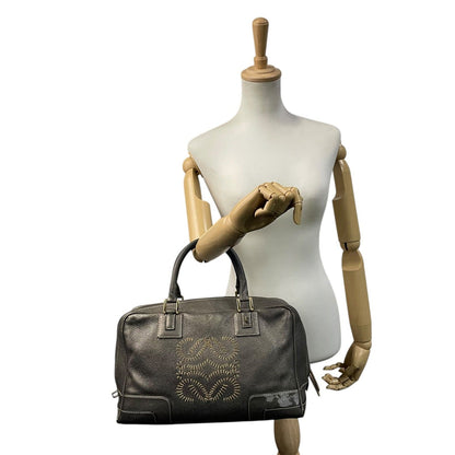 Loewe Amazona Boston Bag Leather Gray Anagram — view 4