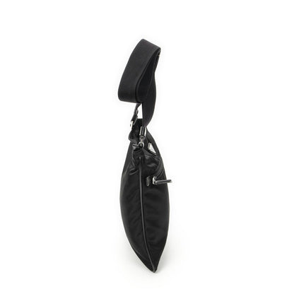 Prada Flat Messenger Crossbody Bag Black Nylon Canvas — view 4