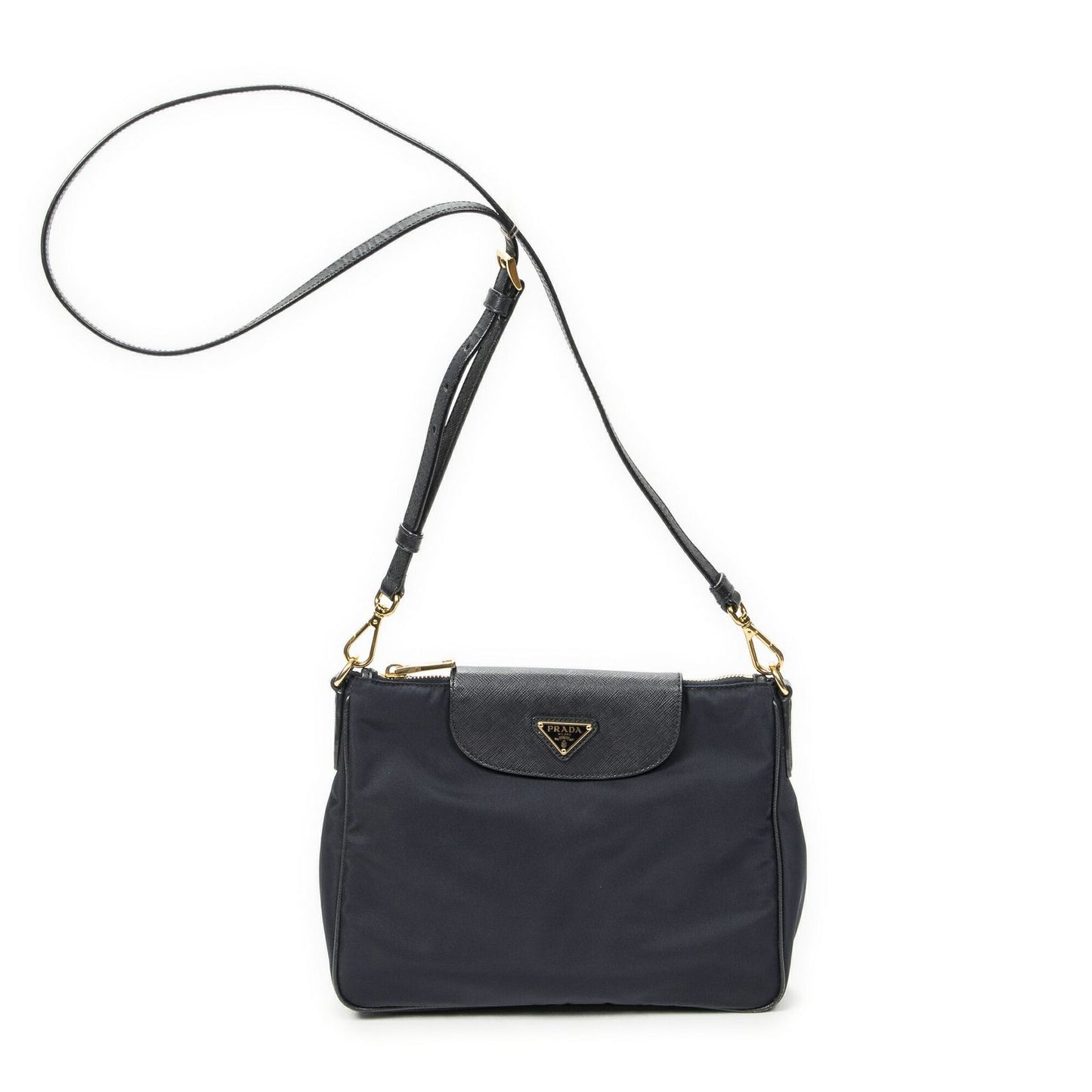 Prada Thumb Crossbody Navy Nylon Canvas