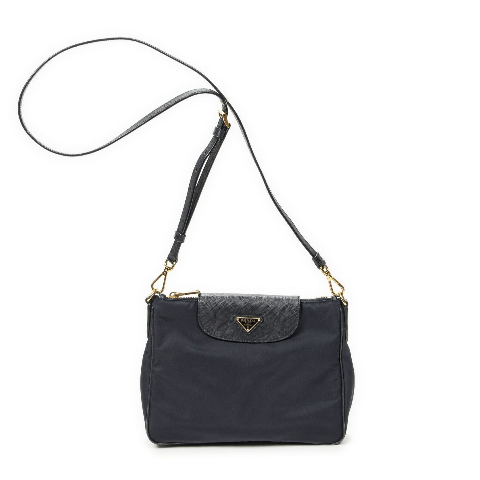 Prada Thumb Crossbody Navy Nylon Canvas