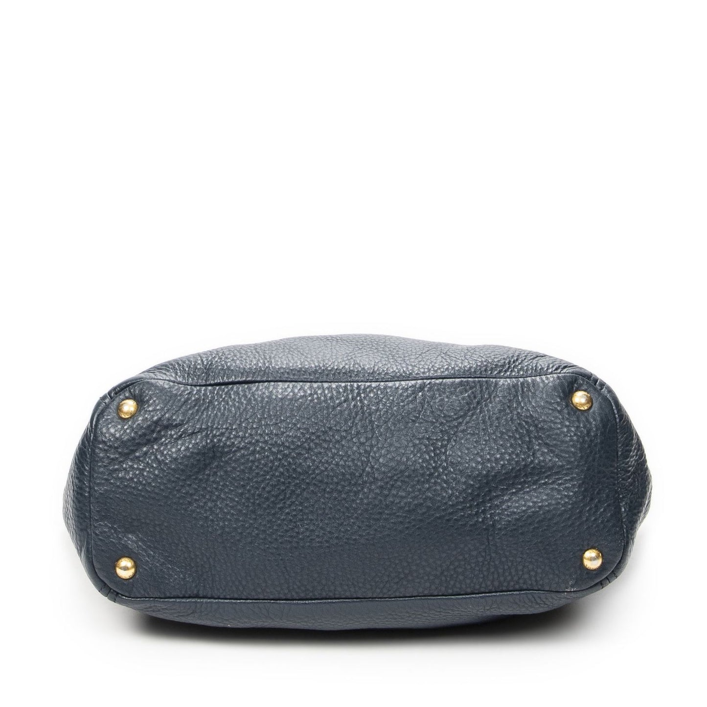 Prada Pocket Shopping Tote Dark Blue Vitello Phoenix — view 6