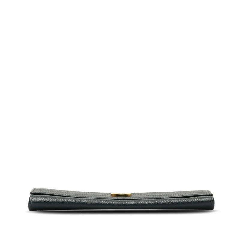 Celine Circle Logo Wallet Navy Leather — view 4