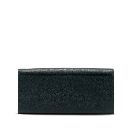 Celine Circle Logo Wallet Navy Leather — view 3
