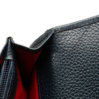 Celine Circle Logo Wallet Navy Leather — view 8