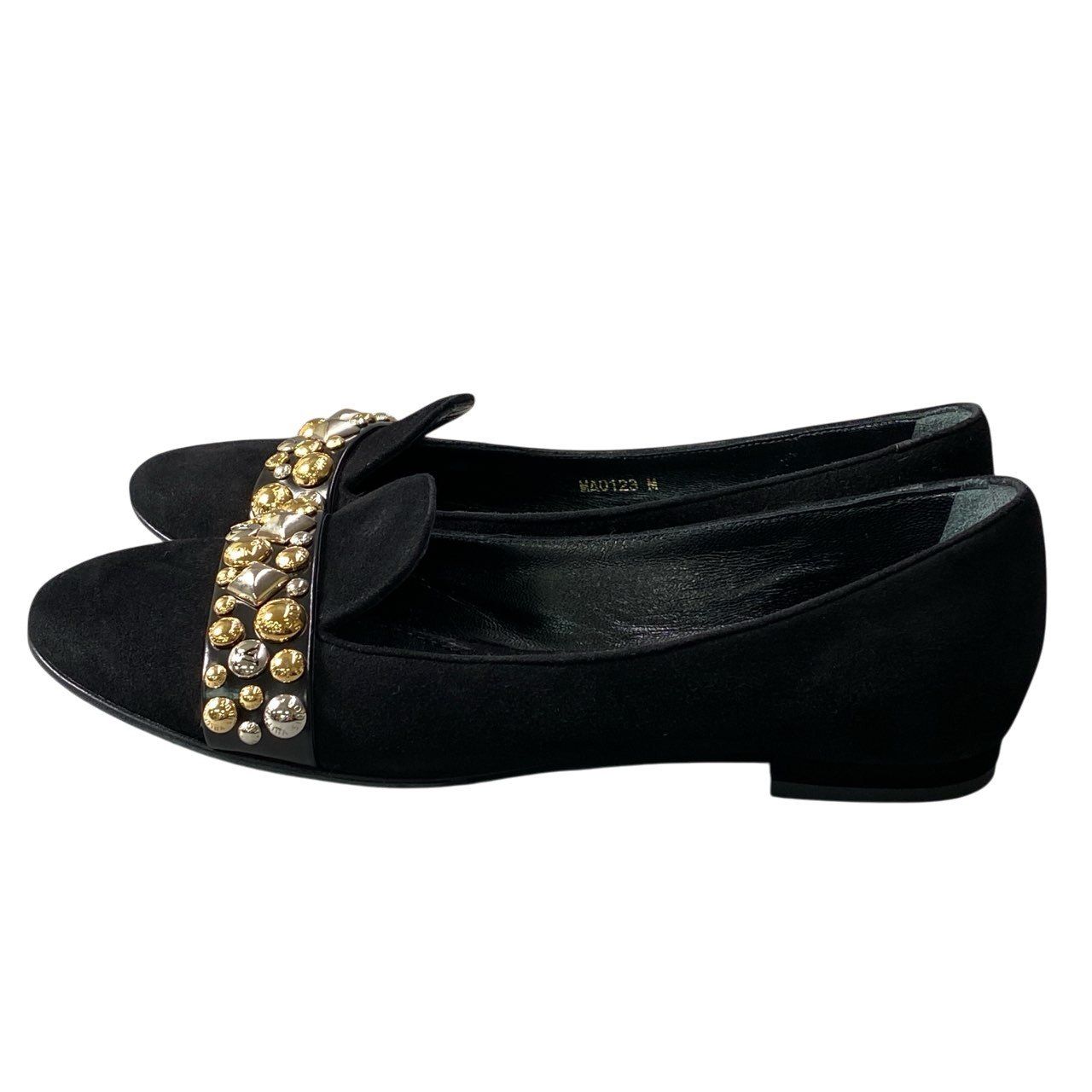 Louis Vuitton Studded Jewel Suede Loafers 36 Black Shoes — view 3