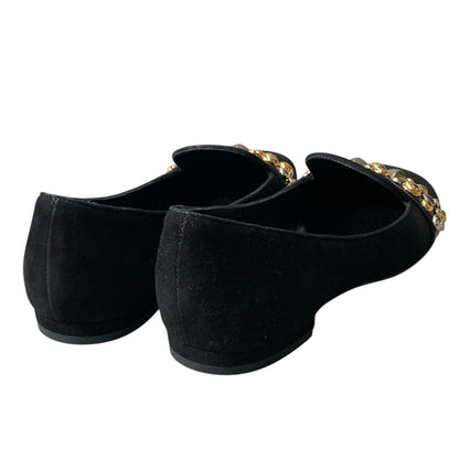 Louis Vuitton Studded Jewel Suede Loafers 36 Black Shoes — view 6