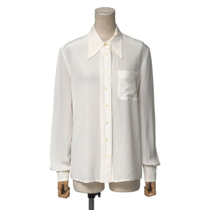 Miu Miu Long Sleeve Shirt 40 All Silk Blouse